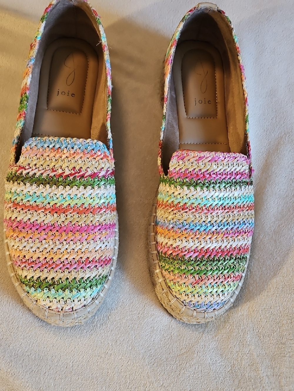 Joie Pastel Multicolor Woven Espadrilles